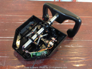 A view inside the Saitek Pro Flight Yoke